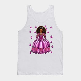 Princess -  Black Afro Princess in purple with stars  7 ! beautiful  black girl with Afro hair, brown eyes and dark brown skin. Hair love ! Tank Top